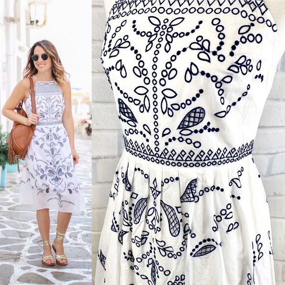 P A R K E R : “Alana” Eyelet Midi Cotton Dress - Picture 6 of 8